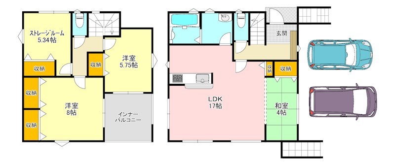 宮甲田町戸建 間取り図