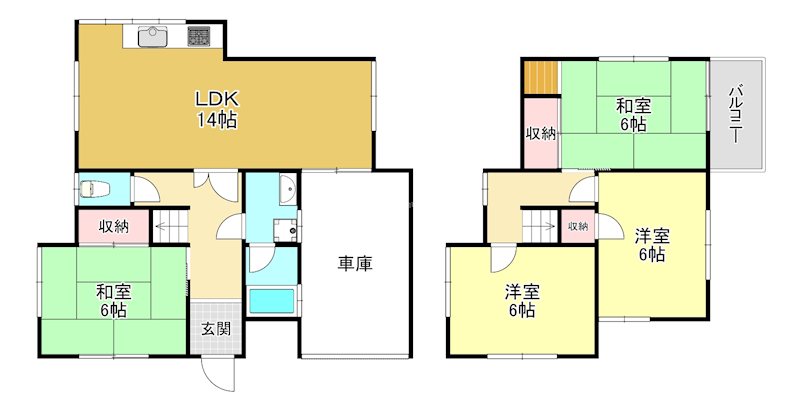 錦織北2丁目貸家 間取り図