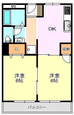 アクセス久野喜台マンション 間取り図
