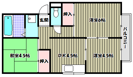 グリーンヒル　Ｃ棟 間取り図