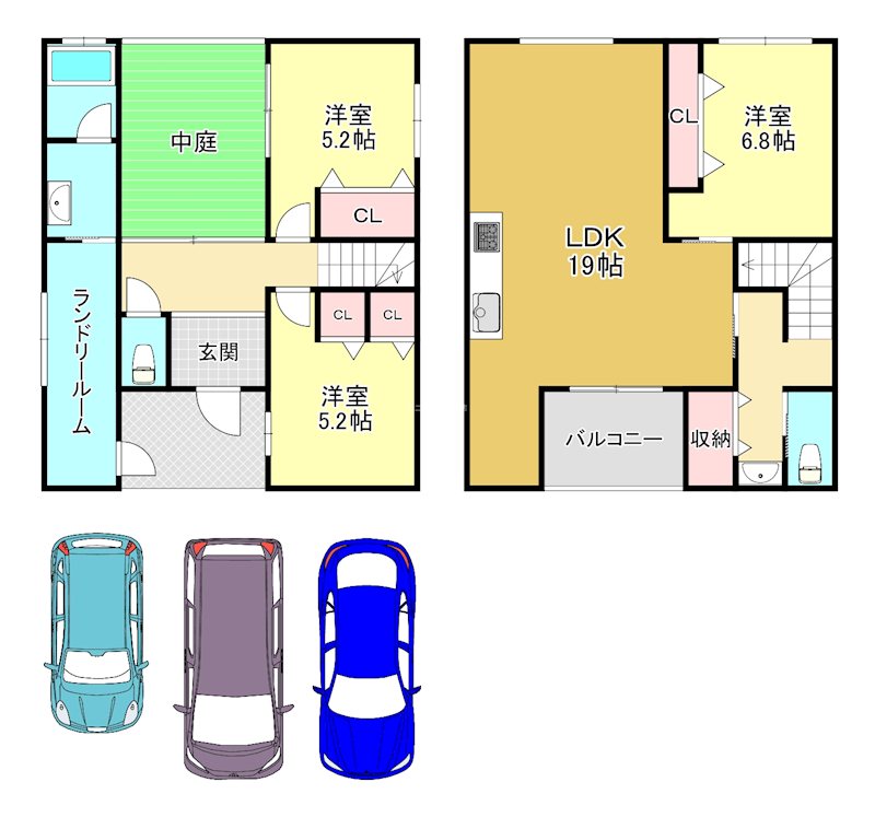はつが野４丁目戸建 間取り図