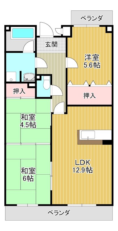 リップルコート和泉中央  間取り図