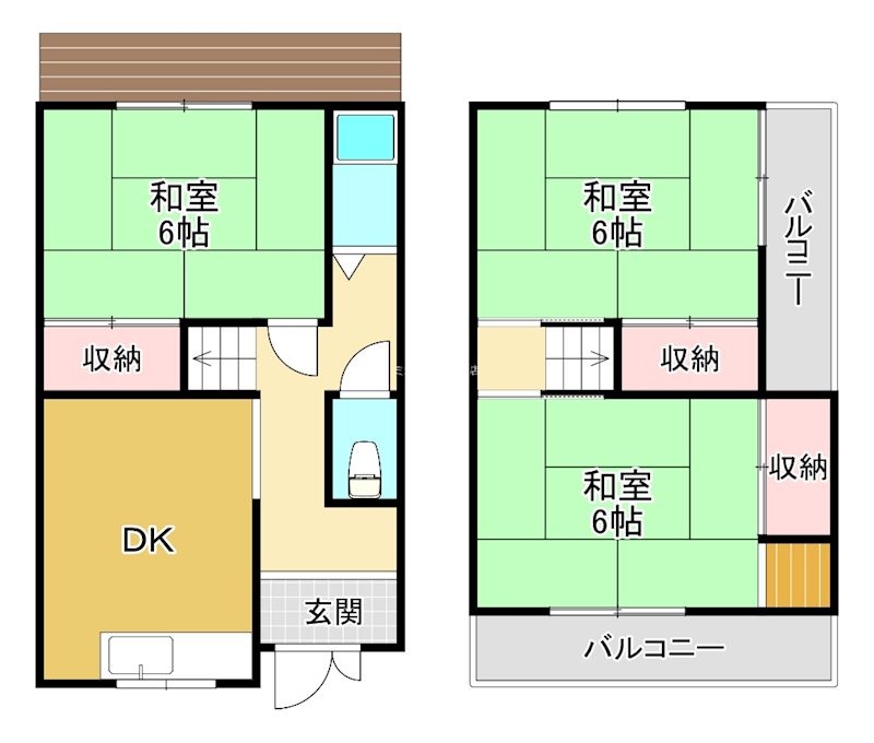 北野田戸建 間取り図