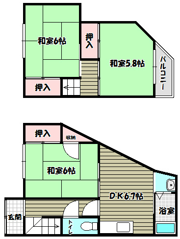 Re-Home丈六286-16貸戸建 間取り図