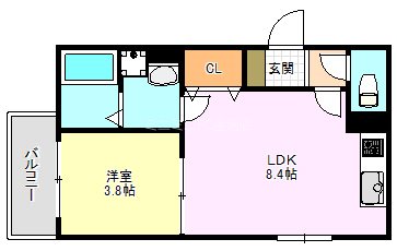AND　TERRACE　北野田 間取り図