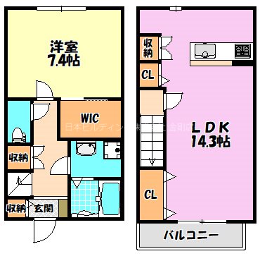 カシーナテラス大野芝 間取り図