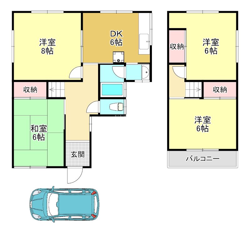 向野町戸建 間取り図
