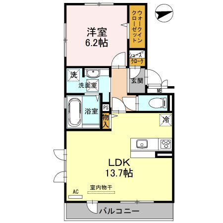 カーサ高善A棟 間取り図