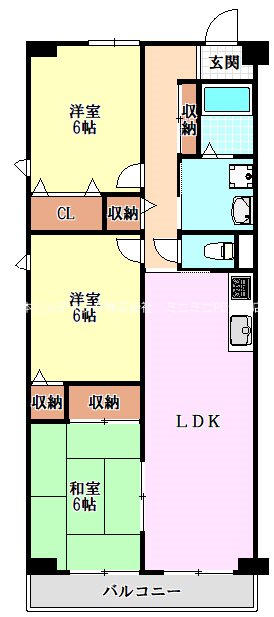 プロスベール北野田 間取り図