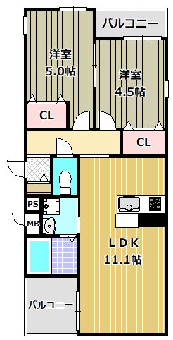 フィアスコート北野田 間取り図
