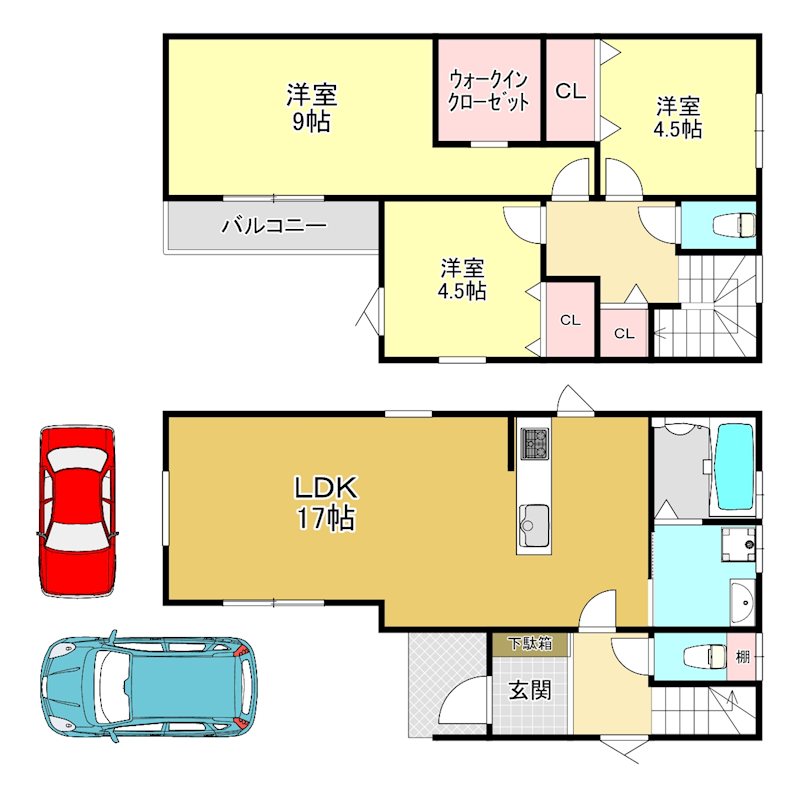 福田貸戸建住宅 間取り