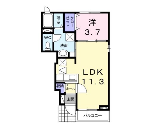 メゾンドソレイユⅡ 間取り図