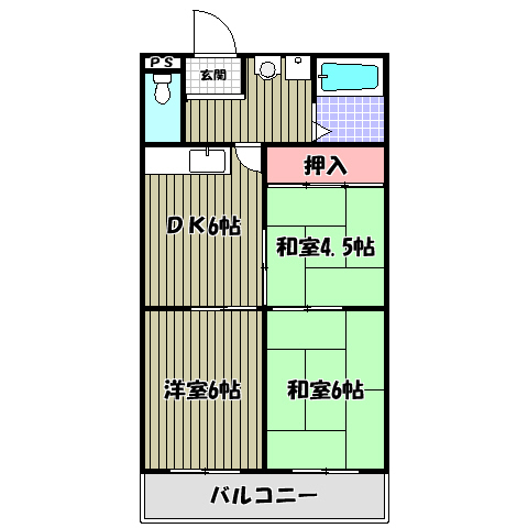 クレインストリート松本 間取り図