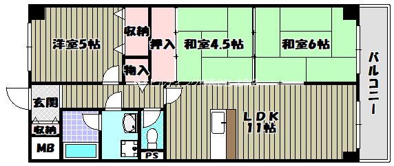 さんさん北野田 間取り図