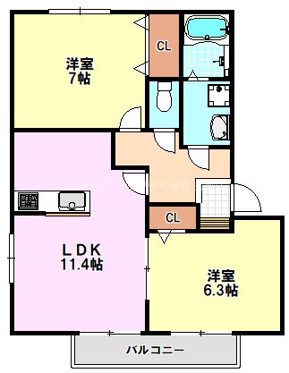 リビングタウン狭山池　D棟 間取り図