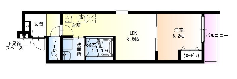 フジパレス北野田Ⅵ 間取り図