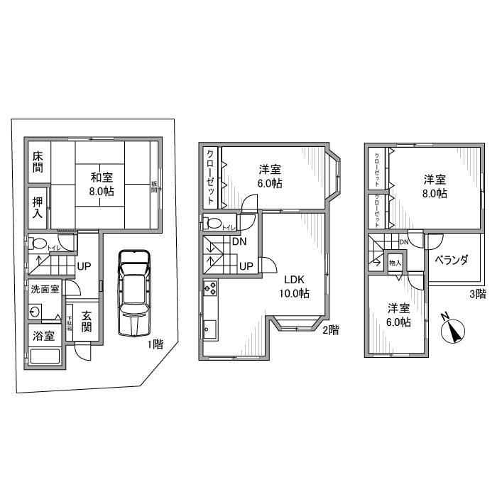 汐の宮町戸建 間取り図