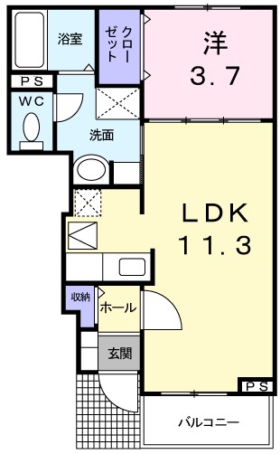 メゾン　ジャスティスD棟 間取り図