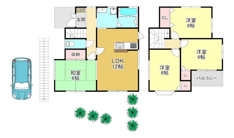錦織南　戸建 間取り図