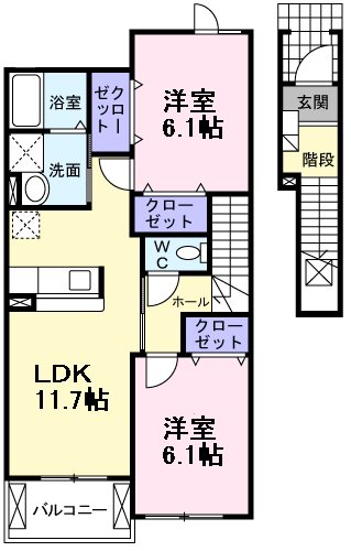 イノセントコートＡ棟 間取り図