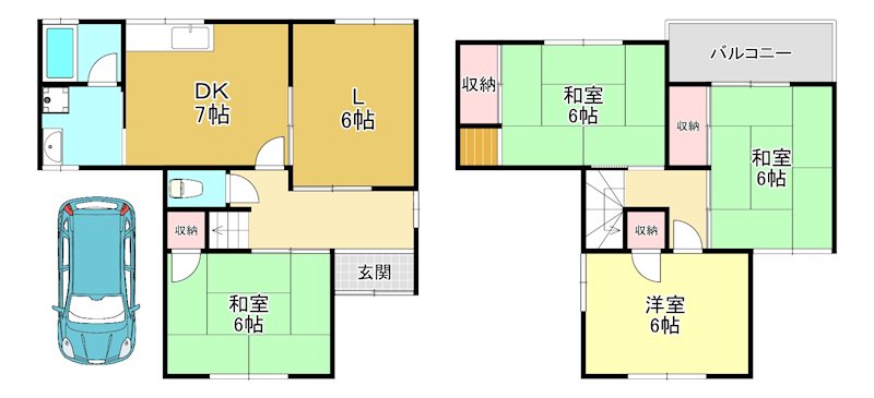 若松町4丁目戶建 間取り図