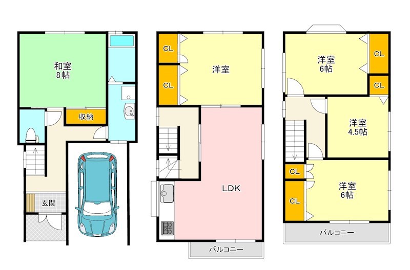 河内長野市市町戸建 間取り図