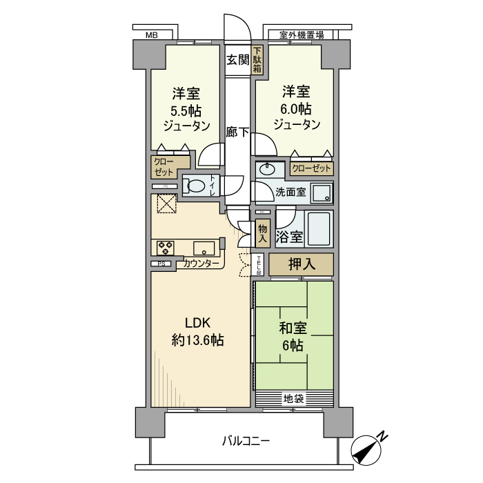 サンシティ泉ヶ丘 間取り図