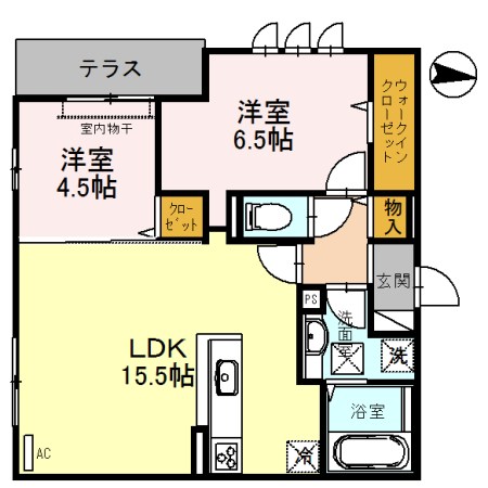 メゾンドール北野田 間取り図