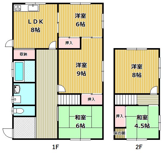 須賀1丁目戸建 間取り図