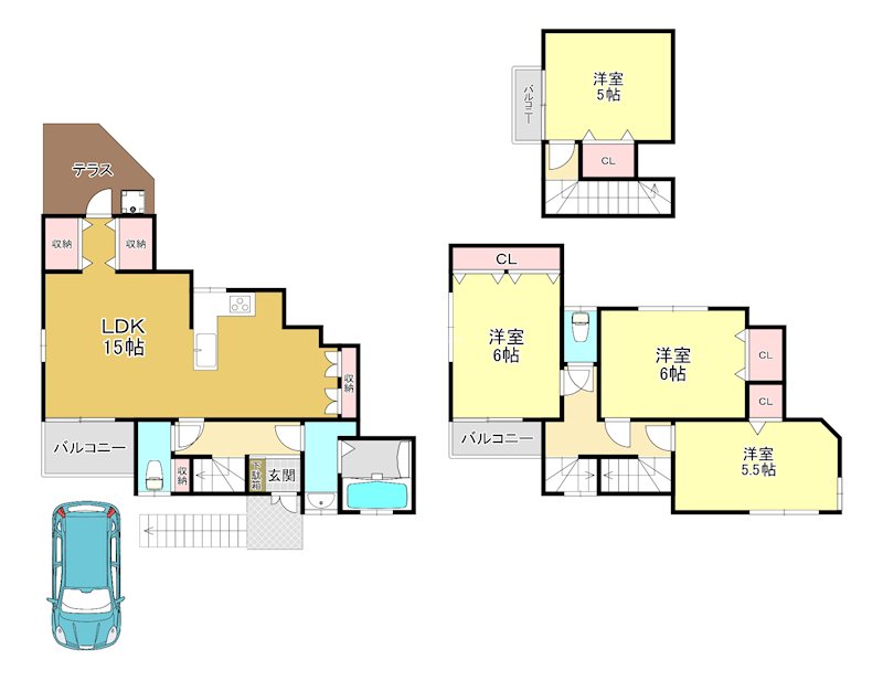菅生戸建 間取り図