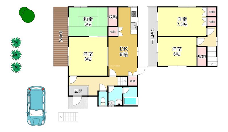 南青葉台戸建 間取り図