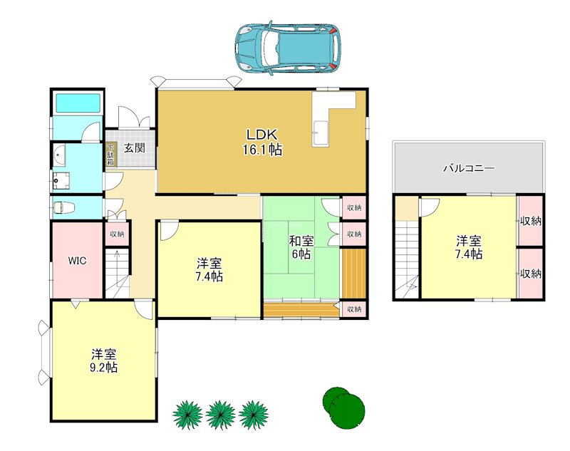 南旭ヶ丘町戸建 間取り図