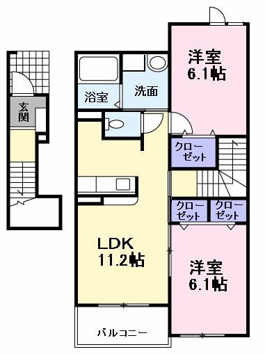 クラール・ベルF・U 間取り図