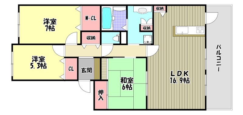 ローレルコート北野田 間取り図