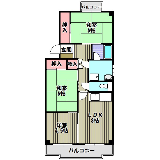 プレステージ北野田 間取り図