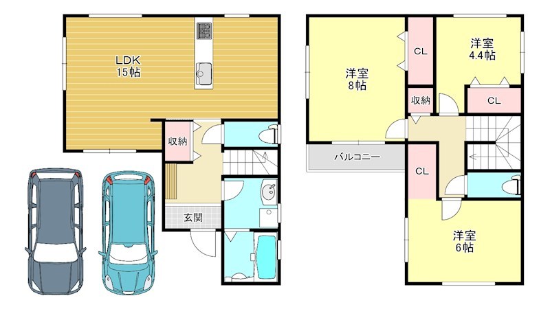 甲田4丁目貸家  間取り