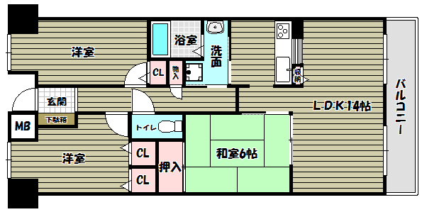 ライオンズマンション金剛  間取り図