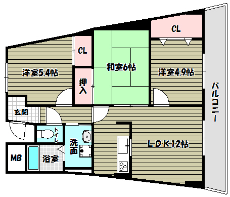 エスポアール岩根 間取り図