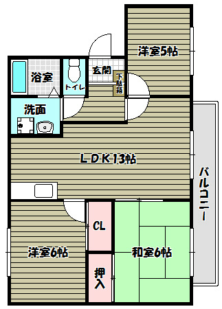 プレステージ大美野 間取り図