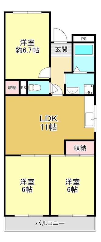 ドミール仲谷２号館 間取り