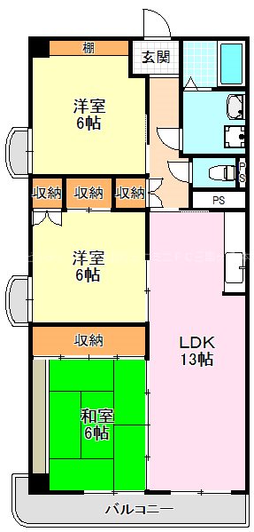 LCBコーポ J1号棟 間取り