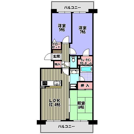 コート北野田カリヨンⅠ番館 間取り