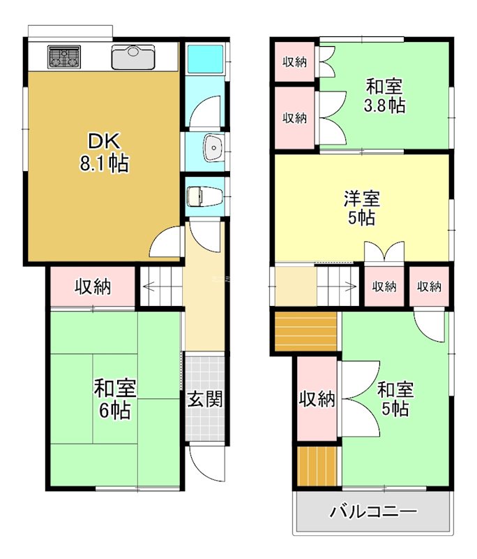 和泉市春木町貸家 間取り図