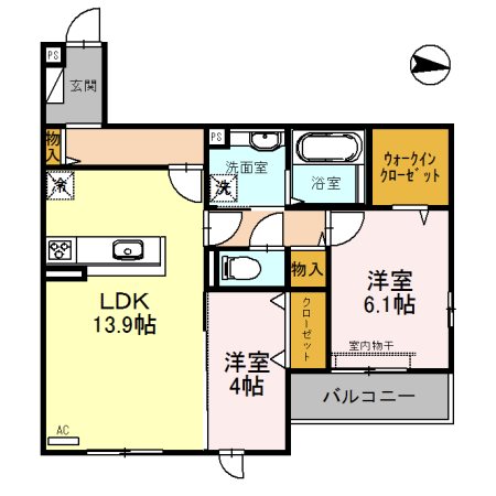 メゾンドール北野田 間取り図