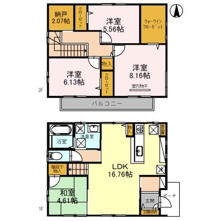 大阪狭山市東野西戸建 間取り図