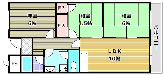 グリーンヒル三日市 間取り図