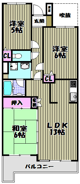 サンパレス21泉北 間取り図