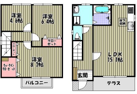 フジパレス戸建賃貸大阪狭山市Ⅰ 間取り