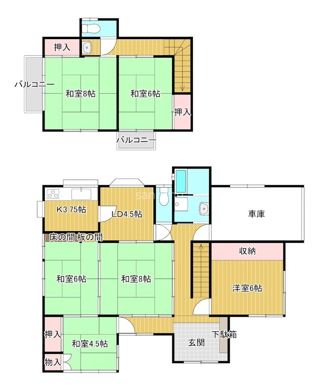南小川町戸建 間取り