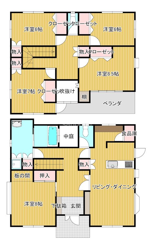 力根貸家　A棟 間取り